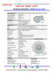 18W-AL-PANEL-LIGHT-Technical-Datasheet